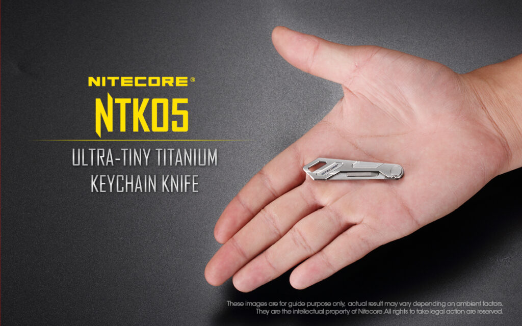 NITECORE NTK05 アウトドア キーホルダー ブレード交換可能な超小型 チタン合金 ナイフ
