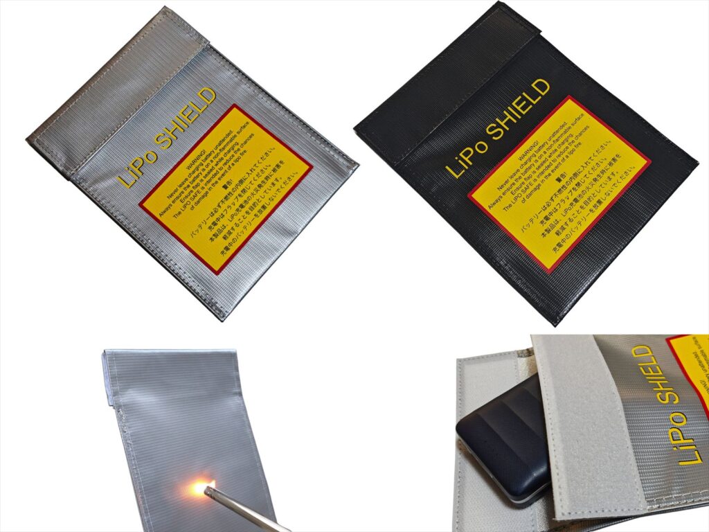 【防炎】二層構造 「リポシールド」  グラスファイバー層＋不織層採用 セーフティーバッグ　全2色